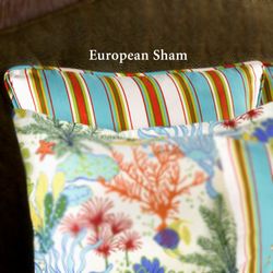 Island Paradise Piped Sham Glacier European