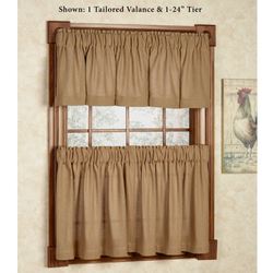 Burlap Tailored Tier Pair Natural