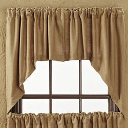 Burlap Swag Valance Pair Natural 72 x 36