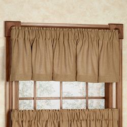 Burlap Tailored Valance Natural 72 x 16