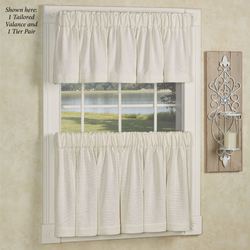 Burlap Tailored Tier Pair Antique White