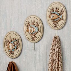 Underwater Delight Wall Hook Set Natural Set of ThreeImage