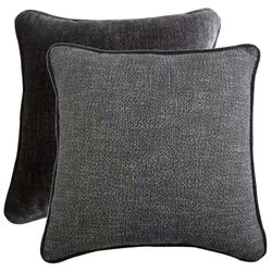 Hamilton Reversible Solid Piped Sham Black European