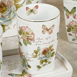 Butterfly Garden Tumbler Ivory