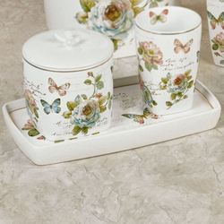 Butterfly Garden Vanity Tray Ivory