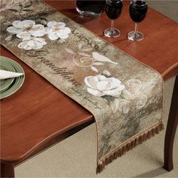 Grandiflora Magnolia Table Runner Multi WarmImage