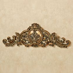 Kingsley Fleur Wall Topper Aged Gold