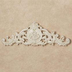 Kingsley Fleur Wall Topper Antique White