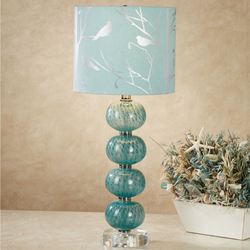 Baccus Table Lamp Teal Each with LED Bulb