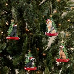 Black Lab Christmas Ornament Multi Warm