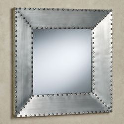 Decca Wall Mirror Pewter