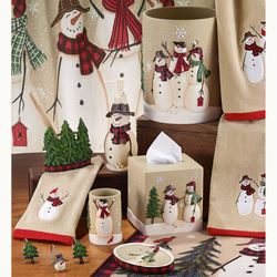 Snowmen Gathering Lotion Soap Dispenser Natural