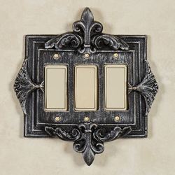 Fleurance Triple Dimmer Rocker Switch Black/Gold