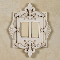 Fleurance Double Dimmer Rocker Switch Old World White