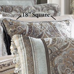 Provence Scroll Piped Pillow Beige 18 Square
