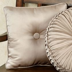 Astoria Scroll Tufted Pillow Sand 16 Square