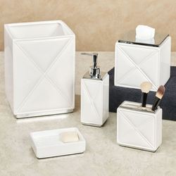 Quilt Lotion Soap Dispenser White