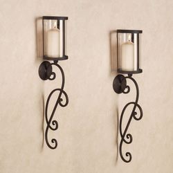 Nico Hurricane Wall Sconce Pair Antique Bronze