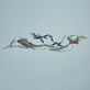 Ocean Waves Coastal Steel Indoor Outdoor Metal Wall Sculpture Set Thumbnail Image