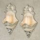 Floressa Ivory and Silver Traditional Hurricane Wall Sconce Pair Thumbnail Image