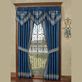Buckingham Sapphire Blue Embroidered Ascot Window Treatment Thumbnail Image
