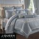 Aurora Scroll Slate Blue Comforter Bedding by J Queen New York Thumbnail Image