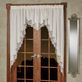 Evangelina Ivory and Silver Lace Trim Long Swag Window Treatment Thumbnail Image