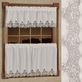 Evangelina Ivory and Silver Lace Trim Window Tier and Valance Set Thumbnail Image