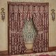 Laurelton Damask Medallion Wine Contour Valance Window Treatment Thumbnail Image