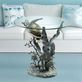 Sea Turtle Handcrafted Round Coastal Art Accent Table Thumbnail Image