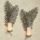Fern Fronds Tropical Verdi Green Metal Wall Sconce Set Thumbnail Image