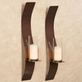 Sinuous Antique Copper Handcrafted Steel Wall Sconce Pair by JasonW Studios Thumbnail Image