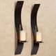 Sinuous Black Handcrafted Steel Wall Sconce Pair by JasonW Studios Thumbnail Image