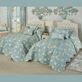 Seabreeze Reversible Aqua Coastal Seashell Quilted Oversized Twin Bedspread Set Thumbnail Image