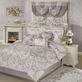 Romantica Wisteria Velvet Floral Damask Comforter Set Luxury Bedding Thumbnail Image