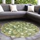 Mum Flower Shaped Indoor Outdoor Round Rugs by Liora Manne Thumbnail Image