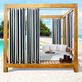 Bayport Stripe Water Repellent Semi Sheer Outdoor Grommet Curtains Thumbnail Image