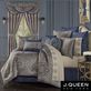 Botticelli Blue Ogee Medallion Comforter Bedding by J Queen New York Thumbnail Image