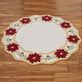 Holiday Poinsettia Scalloped Round Rug Thumbnail Image