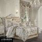 Jacqueline Beige Jacquard Woven Floral Comforter Bedding by J Queen New York Thumbnail Image