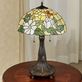 Magnolia Butterfly Floral Tiffany Style Stained Glass Table Lamp Thumbnail Image