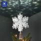 White Sparkle Snowflake Tree Topper with Light Projector by Roman Lights Thumbnail Image