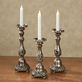 Victoria Acanthus Ornate Candleholder Set for Pillar or Taper Candles Thumbnail Image