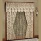 Barrington Damask Medallion Champagne Scalloped Valance Window Treatment Thumbnail Image