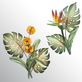 Tropical Florals Indoor Outdoor Metal Wall Art Thumbnail Image