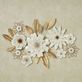 Blooming Assemblage Ivory and Gold Floral Metal Wall Art Sculpture Thumbnail Image