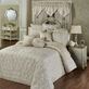 Lunata Neutral Jacquard Woven Scroll Oversized Bedspread Luxury Bedding Thumbnail Image