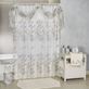 Capri Embroidered Floral Sheer Shower Curtain with Valance Thumbnail Image