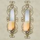 Julianne Pearl Champagne Gold Metal Mirrored Wall Sconce Pair Thumbnail Image