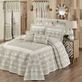 Serenta Ecru Tufted Cotton Chenille Geometric Oversized Bedspread Set Thumbnail Image